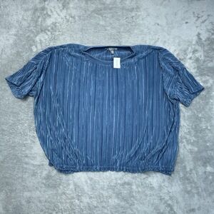Marc New York Women's XL Blouse Blue e0784